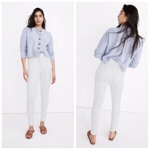 Madewell 11" High Rise Skinny Jeans White Denim Women's Stretch - Size 29
